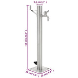 Garden Water Column Stainless Steel Round 65 cm - Low Angle