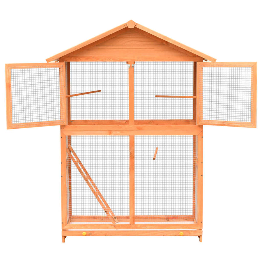 Bird Cage Solid Pine & Fir Wood 125.5x59.5x164 cm