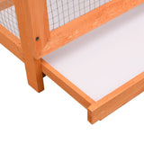 Bird Cage Solid Pine & Fir Wood 125.5x59.5x164 cm - 45-Degree Angle