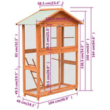 Bird Cage Solid Pine & Fir Wood 125.5x59.5x164 cm - Extra Image