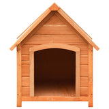 Dog House Solid Pine & Fir Wood 72x85x82 cm - Side View