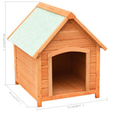 Dog House Solid Pine & Fir Wood 72x85x82 cm - Low Angle