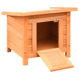 Cat House Solid Pine & Fir Wood 50x46x43.5 cm - Top-Down View
