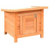 Cat House Solid Pine & Fir Wood 50x46x43.5 cm - Rear View