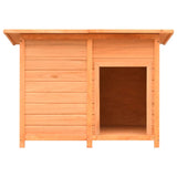 Dog Cage Solid Pine & Fir Wood 120x77x86 cm - Front View