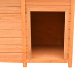 Dog Cage Solid Pine & Fir Wood 120x77x86 cm - Rear View