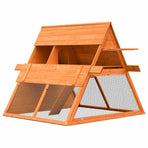 Rabbit Hutch Solid Pine & Fir Wood 152x128x108 cm