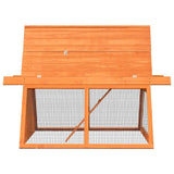 Rabbit Hutch Solid Pine & Fir Wood 152x128x108 cm