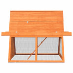 Rabbit Hutch Solid Pine & Fir Wood 152x128x108 cm