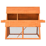 Rabbit Hutch Solid Pine & Fir Wood 152x128x108 cm