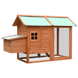 Chicken Cage Solid Pine & Fir Wood 170x81x110 cm - Top-Down View