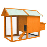 Chicken Cage Solid Pine & Fir Wood 170x81x110 cm - 45-Degree Angle