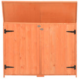 Garden Storage Shed 128x42x91 cm Wood - Side View