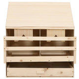 Chicken Laying Nest 2 Compartments 63x40x65 cm Solid Pine Wood - 45-Degree Angle
