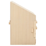 Chicken Laying Nest 2 Compartments 63x40x65 cm Solid Pine Wood - Rear View