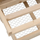 Chicken Laying Nest 2 Compartments 63x40x65 cm Solid Pine Wood - Extra Image