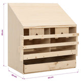 Chicken Laying Nest 2 Compartments 63x40x65 cm Solid Pine Wood - Extra Image