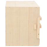 Chicken Laying Nest 2 Compartments 63x40x45 cm Solid Pine Wood - Rear View