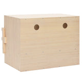 Chicken Laying Nest 2 Compartments 63x40x45 cm Solid Pine Wood - Close-Up Angle