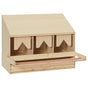 Chicken Laying Nest 3 Compartments 72x33x54 cm Solid Pine Wood