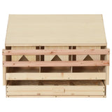 Chicken Laying Nest 3 Compartments 72x33x54 cm Solid Pine Wood - Front View