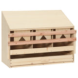 Chicken Laying Nest 3 Compartments 72x33x54 cm Solid Pine Wood - Top-Down View
