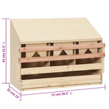 Chicken Laying Nest 3 Compartments 72x33x54 cm Solid Pine Wood - Close-Up Angle