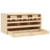 Chicken Laying Nest 3 Compartments 72x33x38 cm Solid Pine Wood