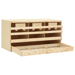 Chicken Laying Nest 3 Compartments 72x33x38 cm Solid Pine Wood