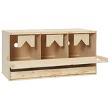 Chicken Laying Nest 3 Compartments 72x33x38 cm Solid Pine Wood - 45-Degree Angle