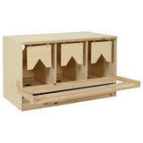 Chicken Laying Nest 3 Compartments 96x40x45 cm Solid Pine Wood