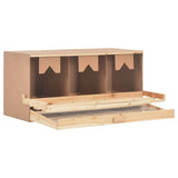 Chicken Laying Nest 3 Compartments 96x40x45 cm Solid Pine Wood - Top-Down View