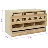 Chicken Laying Nest 3 Compartments 96x40x45 cm Solid Pine Wood - Extra Image