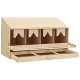 Chicken Laying Nest 4 Compartments 106x40x59 cm Solid Pine Wood - Top-Down View