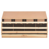 Chicken Laying Nest 4 Compartments 106x40x59 cm Solid Pine Wood - 45-Degree Angle