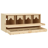 Chicken Laying Nest 4 Compartments 106x40x45 cm Solid Pine Wood - 45-Degree Angle