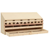 Chicken Laying Nest 5 Compartments 117x33x54 cm Solid Pine Wood - Top-Down View