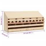 Chicken Laying Nest 5 Compartments 117x33x54 cm Solid Pine Wood