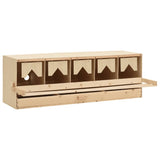 Chicken Laying Nest 5 Compartments 117x33x38 cm Solid Pine Wood - Side View
