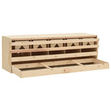 Chicken Laying Nest 5 Compartments 117x33x38 cm Solid Pine Wood - Top-Down View