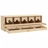 Chicken Laying Nest 5 Compartments 117x33x38 cm Solid Pine Wood
