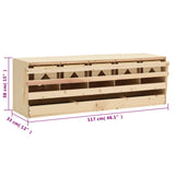 Chicken Laying Nest 5 Compartments 117x33x38 cm Solid Pine Wood - Close-Up Angle
