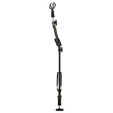 Table Mounted Microphone Stand Black Steel - Side View