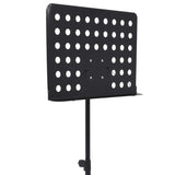 Music Book Stand Black Steel - Top-Down View