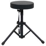 Adjustable Drum Stool Black Round - Front View