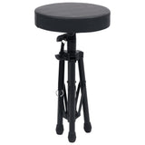 Adjustable Drum Stool Black Round - Top-Down View