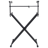 Double Braced Keyboard Stand X-Frame Black