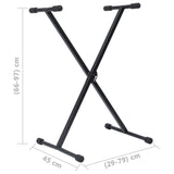 Keyboard Stand and Stool Set Black - Extra Image