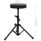Double Braced Keyboard Stand and Stool Set Black - Extra Image