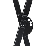 Double Braced Keyboard Stand and Stool Set Black - Low Angle